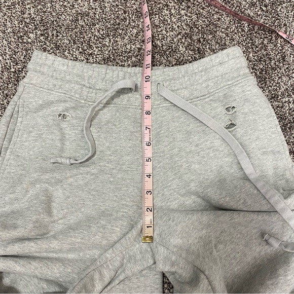 Aerie Wide Leg Fleece Skater‎ Sweatpants Gray Women’s Size Small Short - Picture 8 of 9